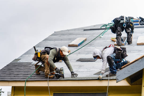 Professional Gutter Installation technician working in Norwalk, CA
